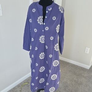 New Trendy Elegant Purple Floral Women's Kurta Cotton Cord Set